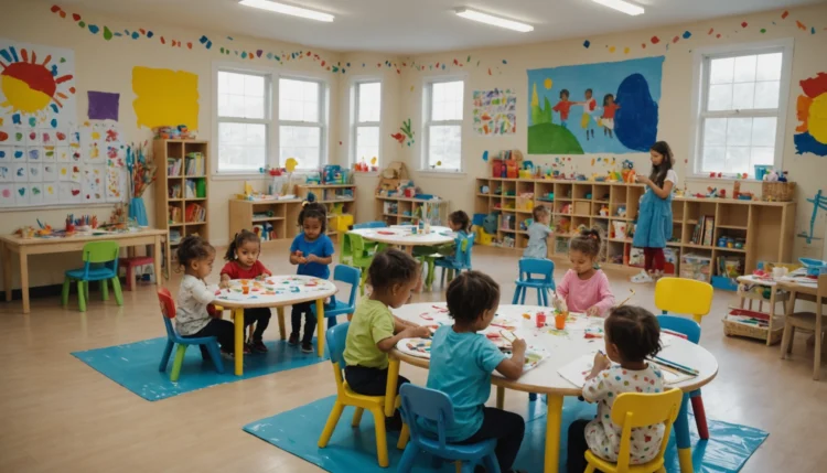 activité peinture en creche
